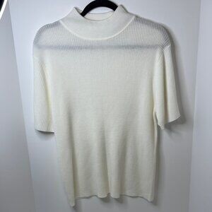 Women’s Croft & Barrow Women's White Ribbed Top XL